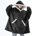 Cozy Reversible Fleece Hoodie Blanket