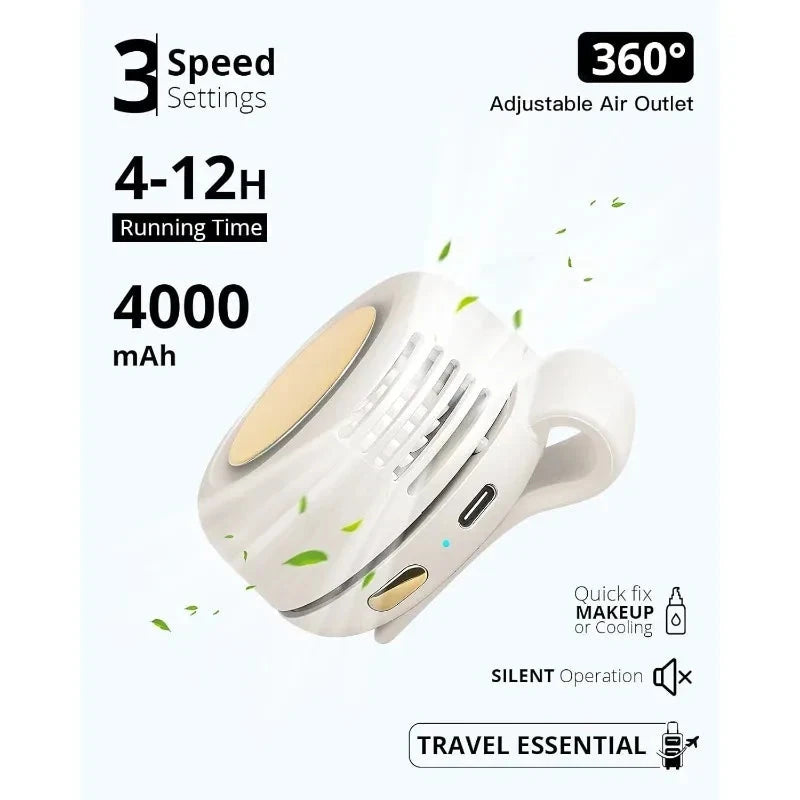 Portable Mini Bladeless Clip Fan