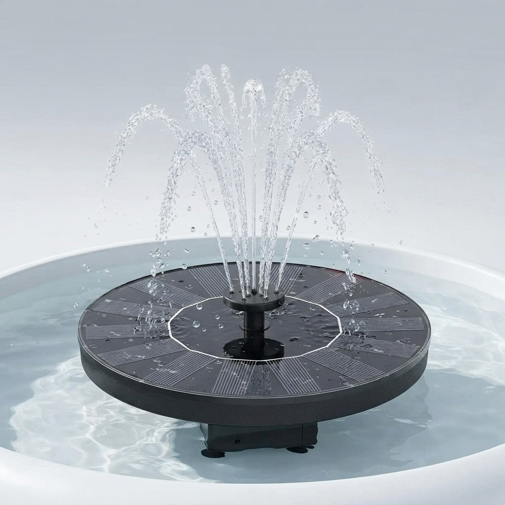 Solar Powered Floating Water Fountain